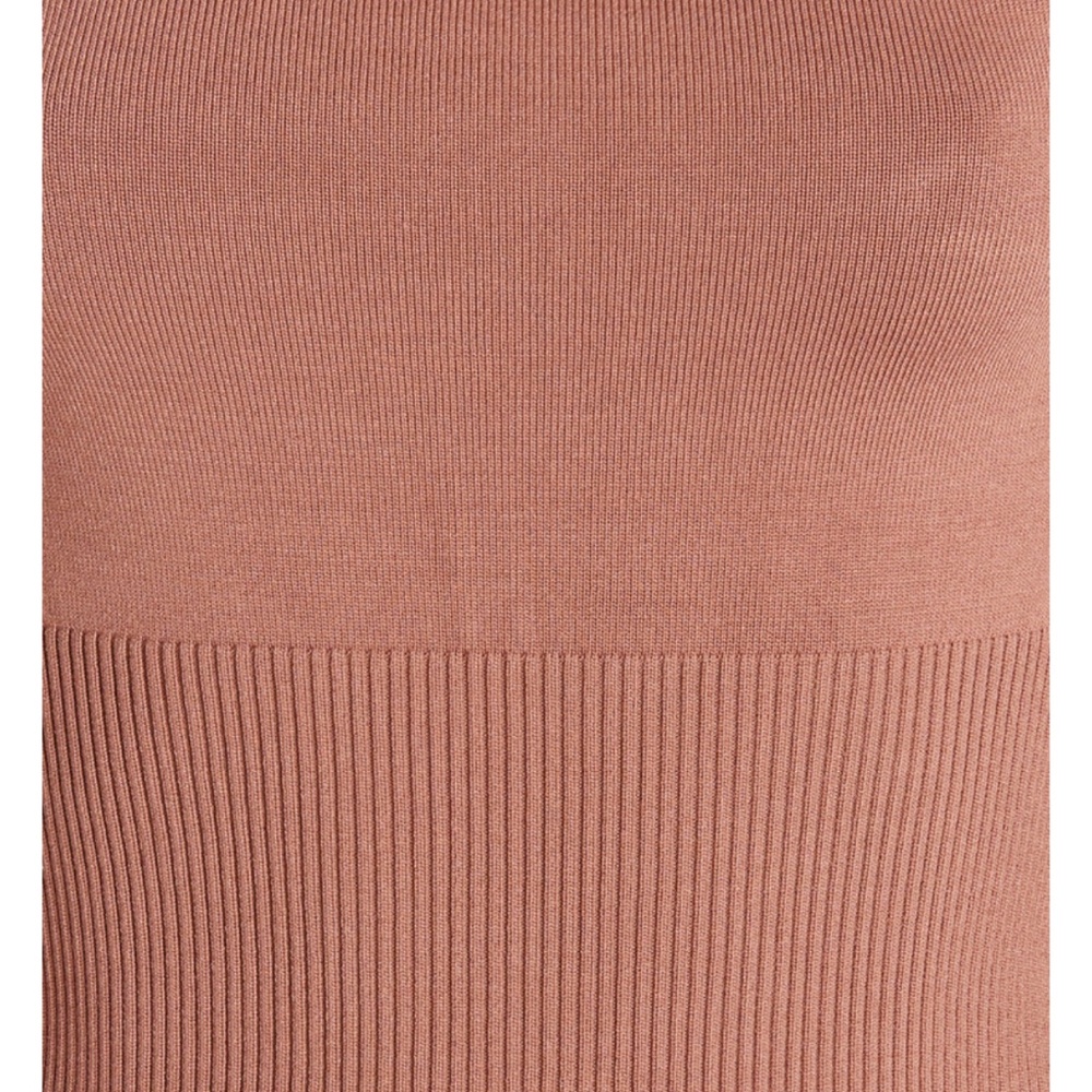 New SIMKHAI Lila Off-The-Shoulder Ribbed-Knit Top Turtleneck - Picture 5 of 6